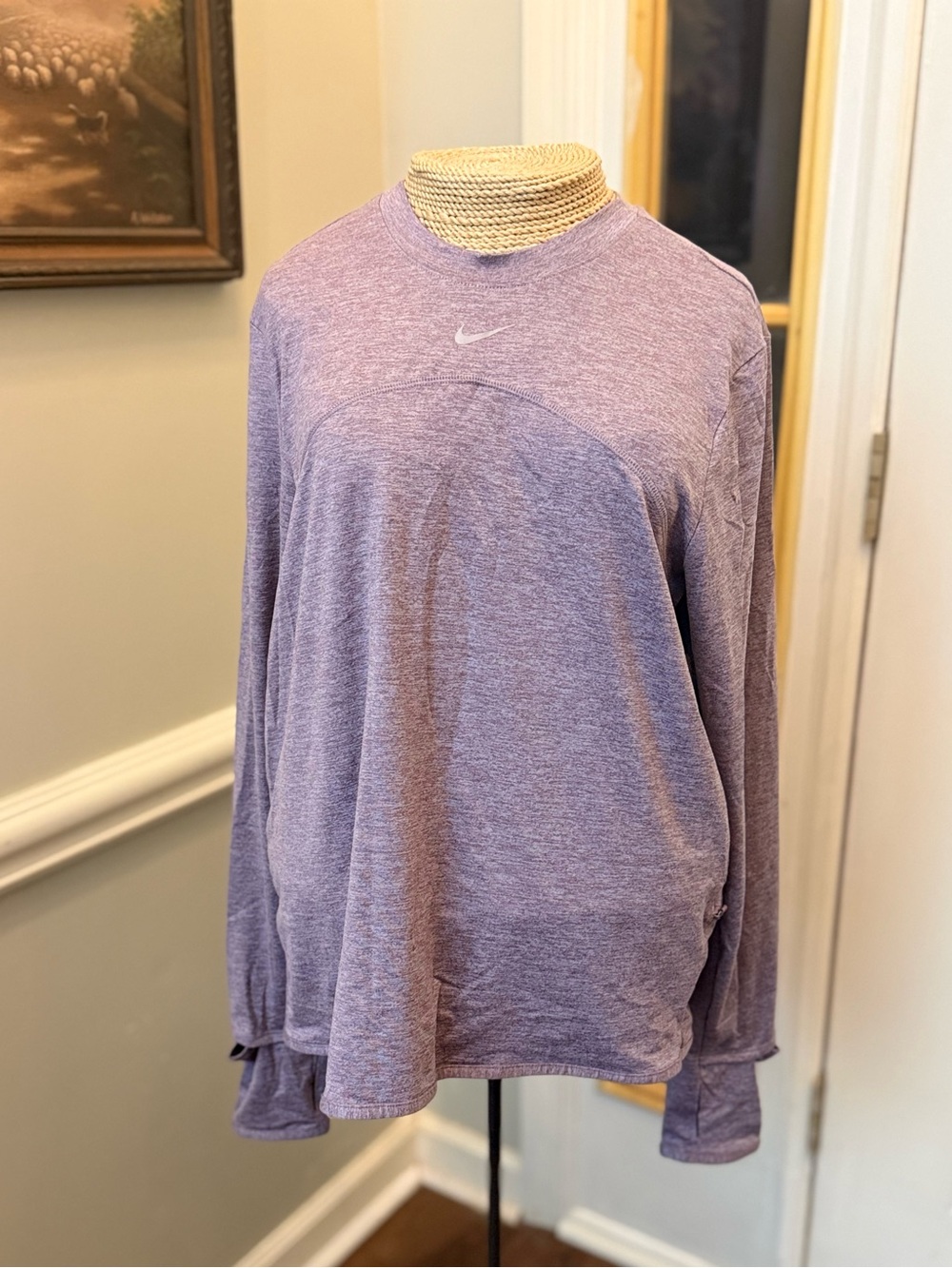 Nike Women's Long Sleeve Performance Tee in Heather Lavender